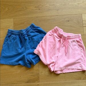 Old Navy Women's High Waist Shorts in Blue and Pink